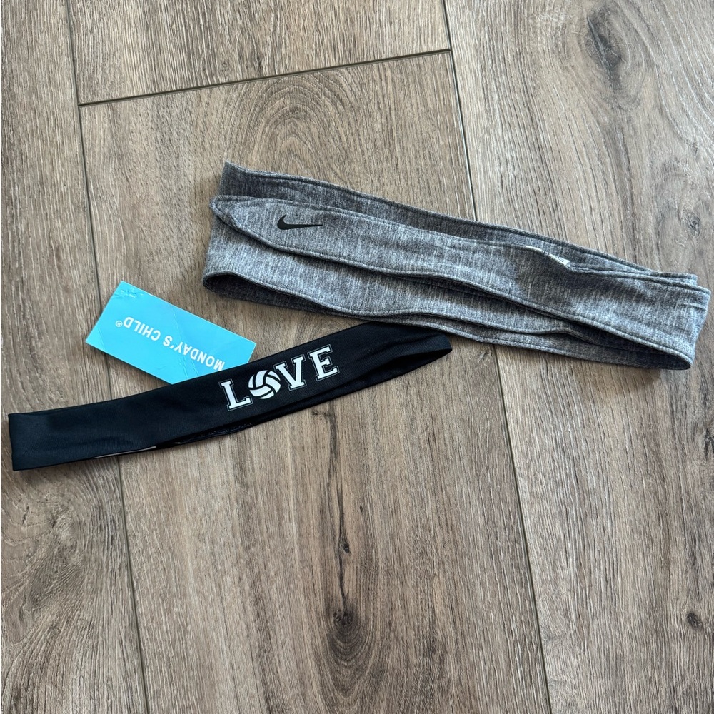 Gray and Black Headbands Set
